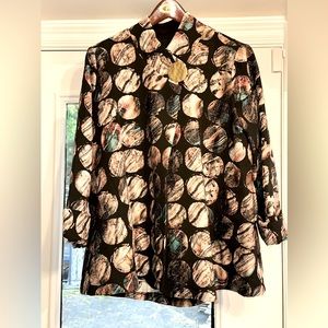 Joseph Ribkoff Asymmetric One Button Swing Jacket.